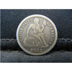 1882 Seated Dime VF