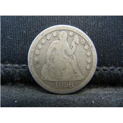 1856 Seated Dime Fine Tough Date