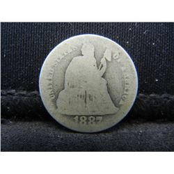 1887 S Seated Dime