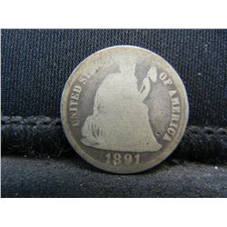 1891 Seated Dime