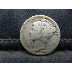 1921 D Mercury Dime VG/F Tough Grade