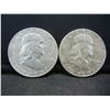 Image 1 : (2) 1950 Franklin Half Dollars