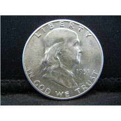 1951 S Franklin Half Dollar CH BU Better Date