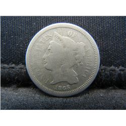 1865 Three Cent Nickel