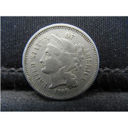 1866 Three Cent Nickel Fine