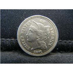 1871 Three Cent Nickel Higher Grade