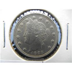 1883 Liberty Nickel AU/BU First Year Issue