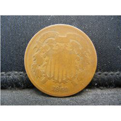 1869 Two Cent Piece Nice