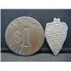 Image 2 : Large Zinc and Copper Medallion of Indian Cent