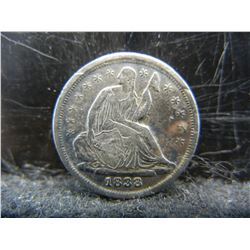 1838 Seated Half Dime Strong Details