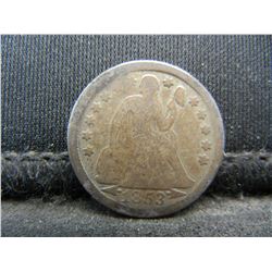 1853 Arrows Seated Dime