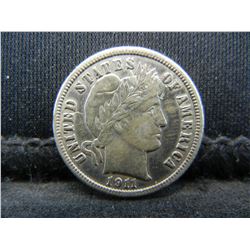 1911 D Barber DimeXF/AU