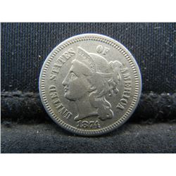 1874 Three Cent Nickel