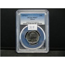 1976 S Silver Bicentennial Washington Quarter PCGS MS67