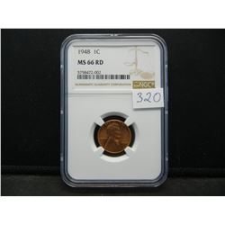 1948 Lincoln Cent NGC MS66 Red Scarce NGC Price Guide