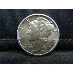 1937 Mercury Dime GEM BU