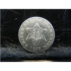 1852 Three Cent Silver BU