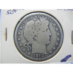 1912 Barber Half Dollar