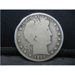 1899 Barber Half Dollar Rim Ding