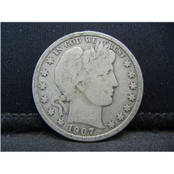 1907 S Barber Half Dollar