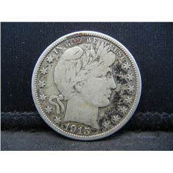 1915 D Barber Half Dollar F/VF