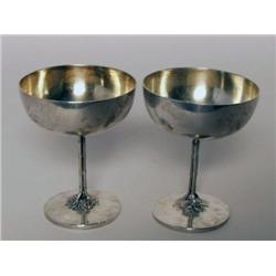 Chinese Export Silver Goblets