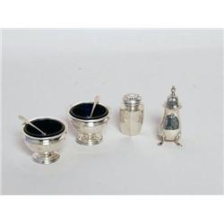 British Sterling Open Salts and Shaker