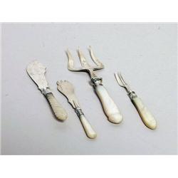 Sterling and Mother of Pearl Utensils