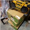 Image 1 : 3 BOXES OF TOOLS AND DEWALT JOBSITE RADIO