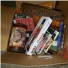 Image 2 : BOX OF ESTATE GOODS, DVDS, BURL CLOCK