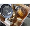 Image 2 : LOT OF VINTAGE KITCHEN ITEMS, ROLLING PINS, MEAT GRINDER, PENDENT LIGHTS