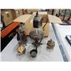 Image 1 : LEONARD SILVER PLATE COFFEE SET AND GLASS COFFEE POT ON STAND