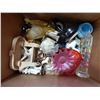 Image 2 : BOX OF KITCHEN ITEMS, ULU KNIFE, PUZZLES, AND WOOD BOX