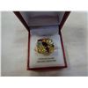 Image 2 : STERLING SILVER YELLOW GOLD PLATED GENUINE GEMSTONE AND WHITE SAPPHIRE CLUSTER RING 3.96CTS SIZE 8.2