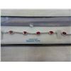 Image 2 : STERLING SILVER 8x6mm GENUINE 6.25CT AND CZ BRACELET W/ APPRAISAL $1050