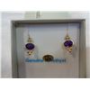 Image 2 : 10KT YELLOW GOLD 7x5mm GENUINE 2CT AMETHYST EARRINGS W/ APPRAISAL $995