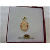 Image 2 : 14KT YELLOW GOLD GENUINE SHELL CAMEO PENDANT HAND CARVED IN ITALY W/ APPRAISAL $800