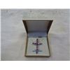 Image 1 : STERLING SILVER GENUINE AMETHYST CROSS PENDANT W/ STERLING CHAIN - RETAIL $600