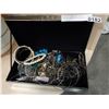 Image 2 : MIRRORED JEWELLERY BOX W/ COSTUME JEWELLERY/BANGLES