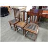 Image 2 : 3 ANTIQUE WOODEN CHAIRS