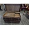 Image 2 : METAL AND WOOD BOUND CHEST W/ TRAY