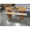 Image 1 : LOG BENCH W/ SALMON CARVING