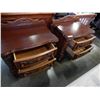 Image 2 : PAIR OF 2 DRAWER ORNATE CARVED NIGHT STANDS