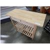 Image 2 : MAPLE 2 DRAWER BUTCHER BLOCK TOP ROLLING KITCHEN CART