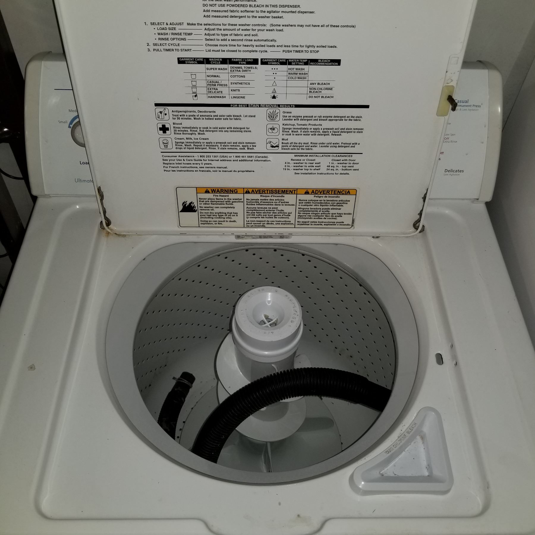 whirlpool super capacity plus washer