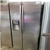 Image 1 : STAINLESS SAMSUNG SIDE BY SIDE REFRIDGERATOR W/ ICE MAKER AND WATER - TESTED AND WORKING