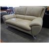 Image 2 : CREAM LEATHER LOVE SEAT