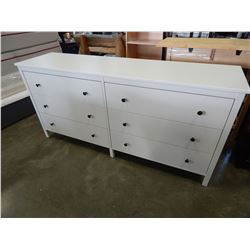 WHITE 6 DRAWER DRESSER