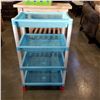 Image 2 : 3 TIER SHELF - APPROX 32 INCHES TALL AND SMALL SING OUT WASTE BIN