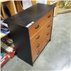Image 2 : BLACK 4 DRAWER CHEST OF DRAWERS - APPROX 34.5 INCHES TALL